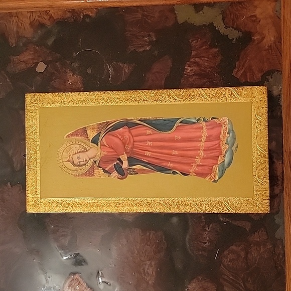 Gilded renaissance angel art plaque - Picture 2 of 4